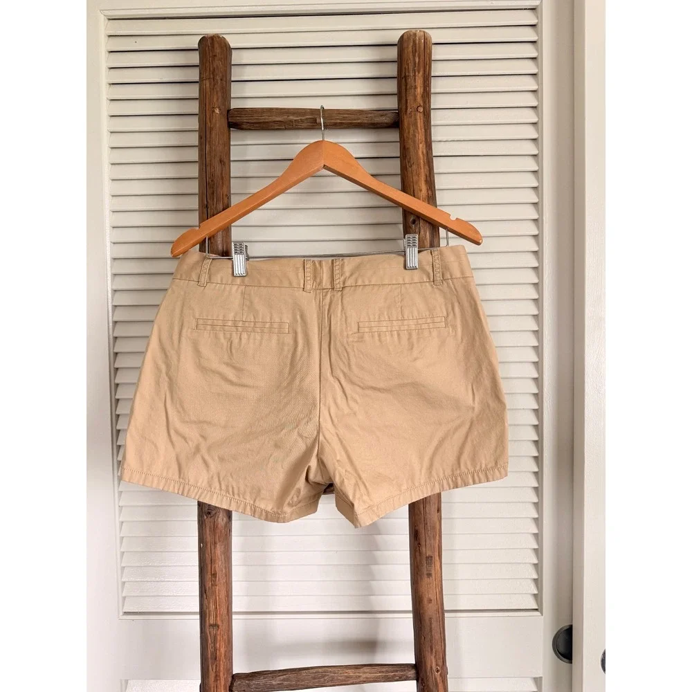 J.Crew Broken-In Chino Shorts Womens Khaki‎ Tan 100% Cotton